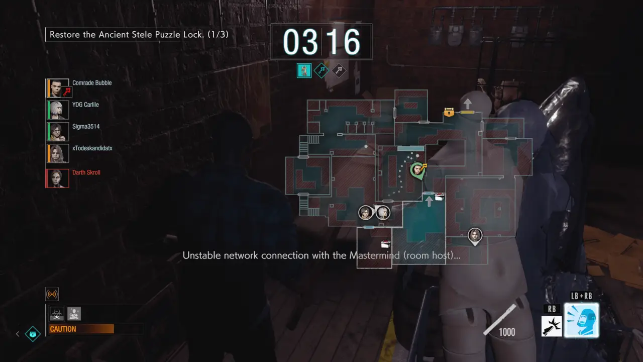 Image of the map of Resident Evil 3 remake on pc
